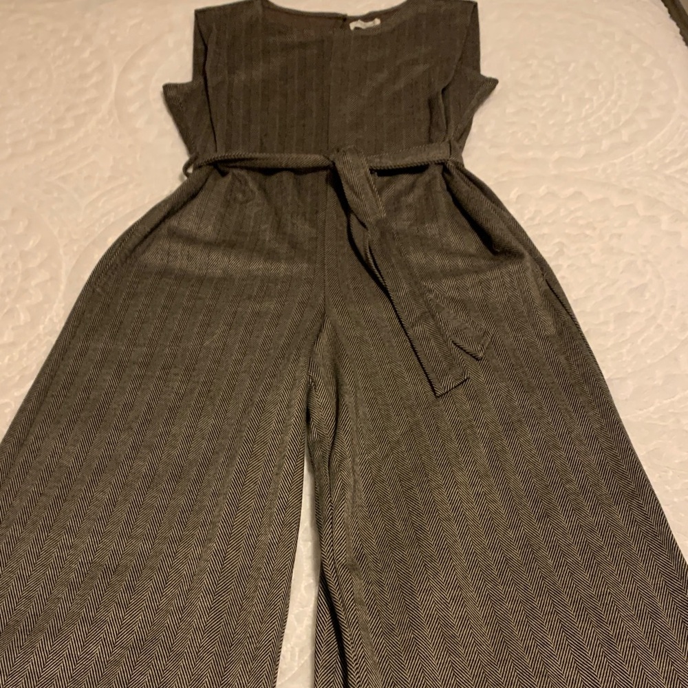 NWOT Max Studio Herringbone Wide-leg Jumpsuit
